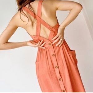 Madewell garment-dyed apron dress